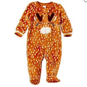 North Pole Trading Co. Reindeer Family Baby Unisex Long Sleeve One Piece Pajama